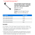 thumbnail image 2 of Front Left Upper Forward Control Arm and Ball Joint Assembly - Compatible with 1998 - 2004 Audi A6 Quattro 1999 2000 2001 2002 2003, 2 of 2