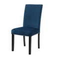 thumbnail image 7 of New Classic Furniture 37.75" Velvet & Wood Dining Chair in Blue (Set of 2), 7 of 7
