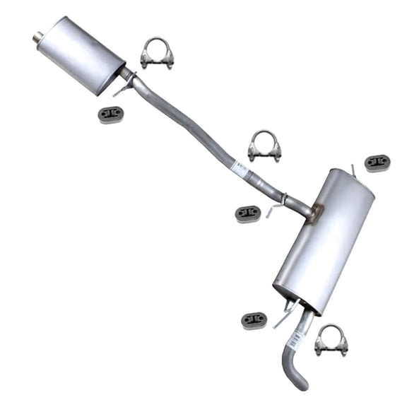 Northeastern Exhaust Center Muffler, Intermediate Pipe & Rear Muffler Fits 2010-2017 GMC Terrain & Chevrolet Equinox 2.4L (Excludes Select Trims) - Direct Fit | Stainless Steel System Kit