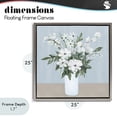 thumbnail image 4 of Stupell Industries Contemporary Mixed White Blooms on Blue Gray Floating Frame Canvas Art, 25 x 25, by Marilyn Dunlap, 4 of 8