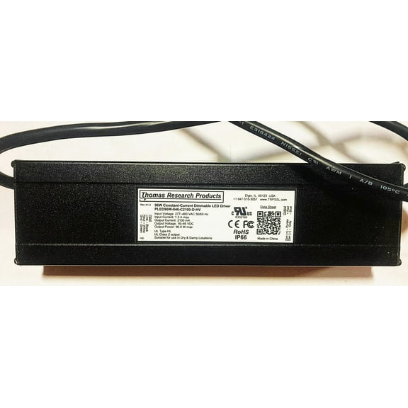 Hubbell Thomas Research Products 96 watt LED Driver PLED96W-046-C2100-D-HV Constant Current, Flicker Free, 277-480V, Hazardous Location Rated
