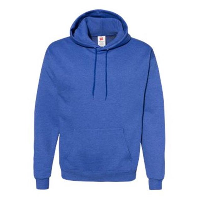 Hanes B22000263 Ecosmart Hooded Sweatshirt, Heather Blue - Small