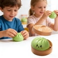 thumbnail image 4 of Giant Dumpling Jelly, Dumpling Stress Ornament Set, Jumbo Dumpling Jelly with Steamer Box, Cute Anxiety Relief Fidget, Soft Squeeze Decompression Dough for Adults, 4 of 8