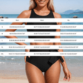 thumbnail image 4 of QURATI Swimwear Women High Waisted Bikini Set Racerback Swimsuit Two Piece Bathing Suit High Neck Swimwear Sky Blue XXL, 4 of 6