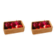 thumbnail image 1 of Cesta Mimbre Hecha A Mano Caja Almacenamiento Cosméticos para Alimentos El Aperitivos Y Pasteles (L), 1 of 2