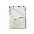 thumbnail image 2 of Forest Soft Flannel Fleece Throw Blanket, Nature Theme the Panorama of a Forest Pattern Birds on Tree Branches Print, Cozy Plush for Indoor and Outdoor Use, 60" x 80", Olive Green Cream, by Ambesonne, 2 of 6