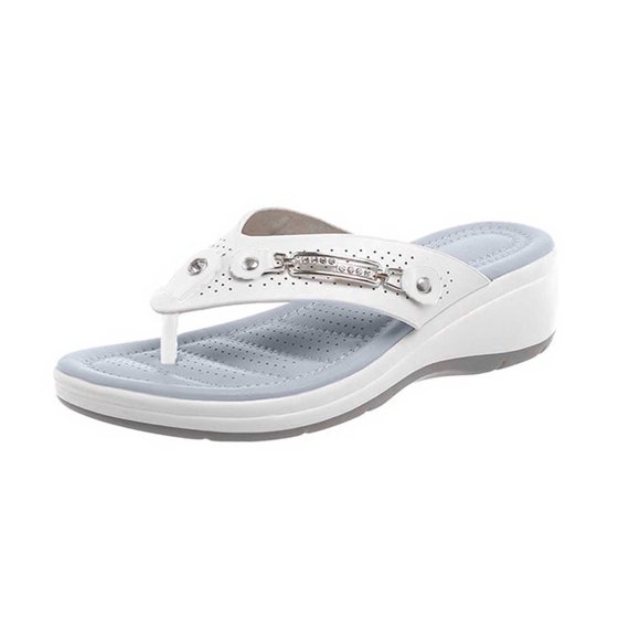 Women Orthopedic Flip Flops 2025 Dressy Comfortable Arch Support Wedge Thong Sandals Non Slip Sandals Summer Shoes