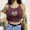 Red, variant on KOMOO Women Tank Crop Top Mushroom Heart Print Camisole Tank Top Sleeveless Strap Slim Vest Tee