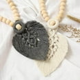 thumbnail image 4 of Baohd Curtain Wooden Beads Rope Tie Back Bedroom Decor Window Drapery Holdbacks Gray, 4 of 8