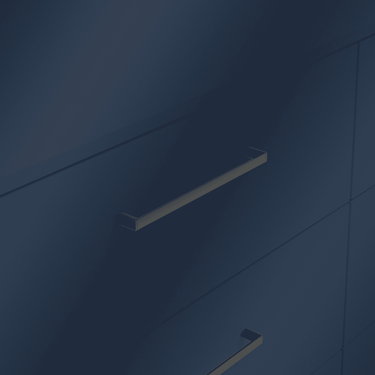Kappesberg Jolyne 6-Drawer Horizontal Dresser, Blue with Black Handles – Modern Bedroom Storage for Adults and Teens