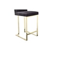 thumbnail image 5 of Pangea Home Dexter Counter Stool Velvet Gray & Gold, 5 of 9