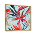thumbnail image 3 of Designart 'VIntage Tropical Flowers IV' Traditional Framed Canvas Wall Art Print, 3 of 5