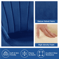 thumbnail image 6 of Yaheetech 2pcs Modern Velvet Upholstered Accent Chair with Wing Side for Living Room, Blue, 6 of 8