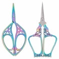 thumbnail image 1 of HLONK 1Set 4.7Inch Stainless Steel Sewing Scissors Butterfly Pattern Pointed Tip Rainbow Color, 1 of 7