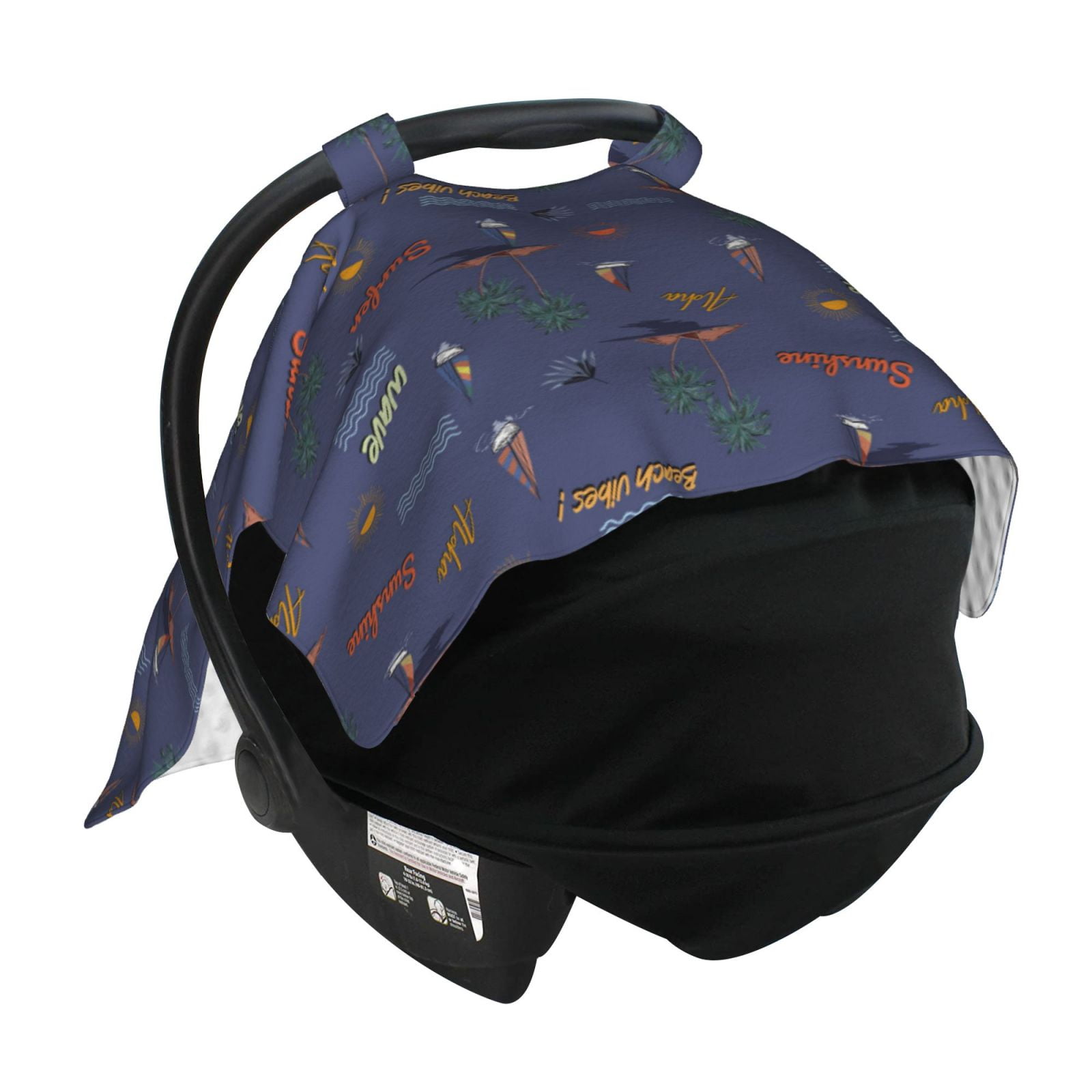 Car Seat Cover Baby - Summer beach island Breathable Infant Car Seat Cover for Baby Carseat, Lightweight Comfort Baby Essentials Must Haves Newborn Stuff for Girl Boy