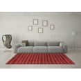thumbnail image 3 of Ahgly Company Machine Washable Indoor Square Abstract Red Modern Area Rugs, 5' Square, 3 of 4