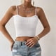 thumbnail image 2 of Camiseta sin mangas con tirantes lista para una cita, talla L, chaleco de punto blanco hasta el ombligo para mujer, 2 of 4