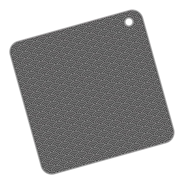 Decodeary Ensemble de Table Isolant en Silicone Tapis de Cuisson pour Micro-Ondes Coussin de Plateau Antidérapant Résistant à la Chaleur Gris Carré 1Ensemble