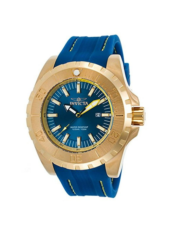 Invicta Men's Pro Diver 23736 Gold Silicone Quartz Diving Watch