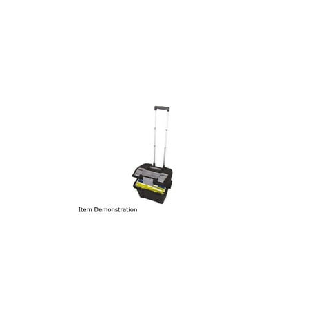Storex Premium File Cart  16-3/8 x 17 x 15  Black