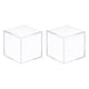 thumbnail image 1 of Caja de almacenamiento de plástico acrílico transparente Uxcell, cuadrada, con tapa, 2.4x2.4x2.4 pulgadas, 2 piezas, 1 of 5