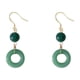 thumbnail image 1 of Pendientes de plata 925 pendientes colgantes verdes para mujer, 1 of 7