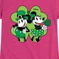 thumbnail image 3 of Disney - Mickey Minnie Shamrock - Toddler And Youth Girls Short Sleeve Graphic T-Shirt, 3 of 5