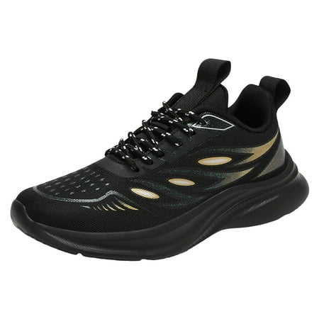 Fauean Womens Sneakers Comfortable Mesh Breathable Running Sneakers Versatile Working Shoes Black Size 37