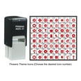 thumbnail image 3 of Printtoo Personalized Flowers Theme Icons Rubber Stamp Self Inking Stamper 24 mm-Red, 3 of 7