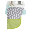 thumbnail image 2 of Kushies Cleanbib Waterproof Bib with Sleeves 6-12Month, Green Chevron, 2 of 2
