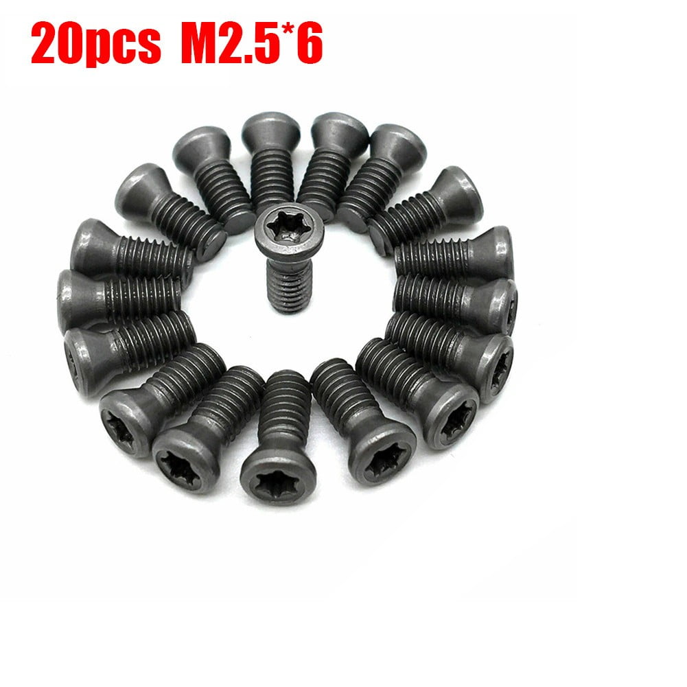 M2*6mm Insert Torx Screw for Replaces Carbide Inserts Lathe 100P & Free tool 
