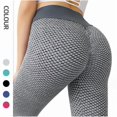 thumbnail image 6 of AEXTO Yoga Pants Honey Peach Hips lady High Waist Jacquard Sports Tights Large Hip Lifting Fitness Pants for Women springtok workout clothes, 6 of 8