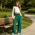 thumbnail image 4 of Yourumao Girls Fleece Sweatpants Elastic High Waist Wide Leg Sweatpants with Pockets Basic Solid Oversized Soft Casual Sweat Pants, 4 of 9