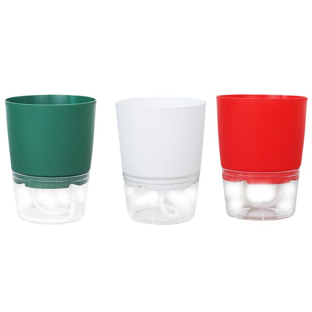 Self Watering Flower Pot Flower Pot Home Gardening Tool Automatic Self Watering Flower Pot Double Layer Design Water Storage Planter For Office Home Gardening