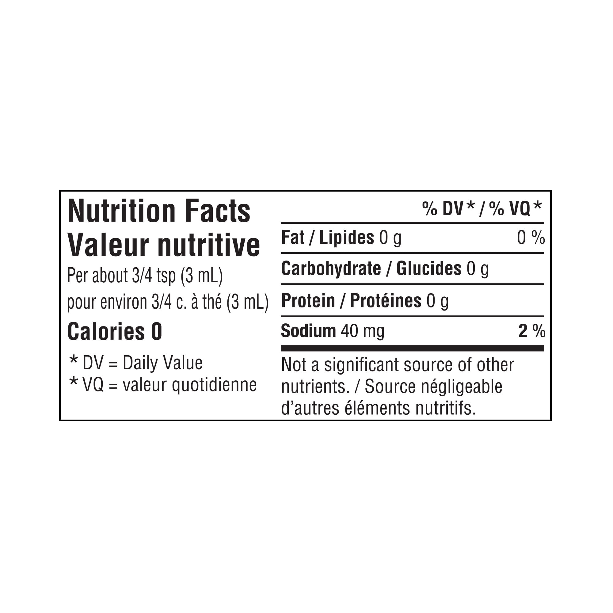 Great Value Orange et tangerine Aromatisant liquide pour l'eau 92 ml, orange et tangerine