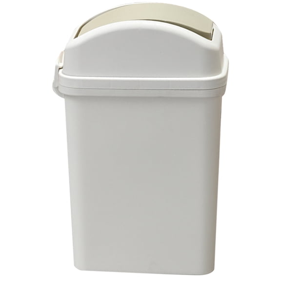 HOMEMAXS  Liter Slim Bathroom Bin Swing Top Lid Trash Can Office