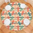 thumbnail image 2 of Round Picnic Table Cloth 100% Waterproof & Oil Proof, Elastic Fitted Table Cover for 36"-44" Round Tables, for Dining, Camping, Outdoor, 2 of 4