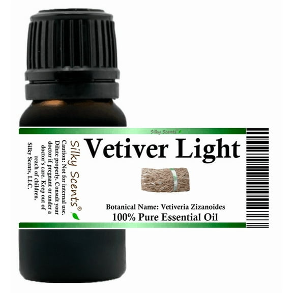 Vetiver Light Essential Oil 5 ml (1/6 fl oz) - 100% Pure and Natural by Silky Scents