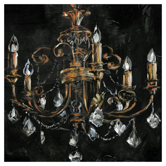 Golden Chandelier by Willowbrook Fine Art Canvas Art Print