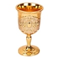 thumbnail image 1 of Rongfmy Classical Small Goblet, Glasses Carving Pattern Creative Elegant Gold, 1 of 9
