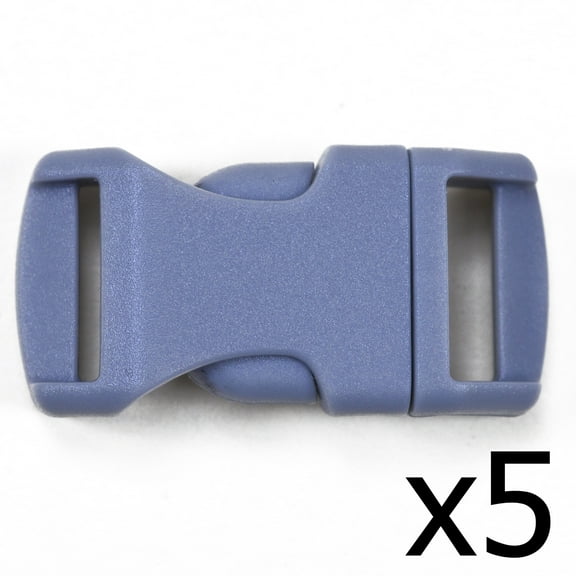 Gray 1/2 Inch Buckle - 5 pack - Great for Paracord