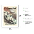 thumbnail image 2 of Mercedes Benz - Grand Prix of Berlin - Formula One Racing - Vintage Car Racing Poster by Hans Liska c.1954 - Fine Art Matte Paper Print (Unframed) 18x24in, 2 of 4