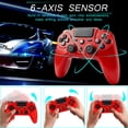 thumbnail image 6 of Wireless Controller Compatible with P4/P4 Slim/P4 Pro/Windows PC, Red, 6 of 6