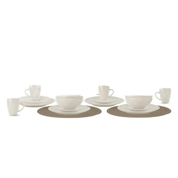 Vajilla TOVE para 4 Personas - Ceramica Crema 16 piezas