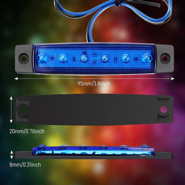 18 Pieces Led Rock Lights Wheel Well Lights Waterproof Under Body