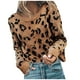 thumbnail image 1 of Moda mujer manga larga estampado leopardo cuello redondo suéter Casual Tops blusa Pompotops  gfhjh3397, 1 of 6