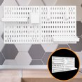 thumbnail image 1 of TABLZONE 1Set White Plastic Pegboard Wall Organizer with Hooks No Drilling Installation for Kitchen Storage, 1 of 8