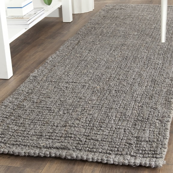 Safavieh Natural Fiber Levi Solid Runner Rug, Light Gray, 2'6" x 20'
