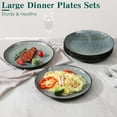 thumbnail image 4 of Green Dinner Plates Set of 6, 11.4 Inch Stoneware Large Luxury Dishes Garden Sculpture Outdoor Decoration, 4 of 5