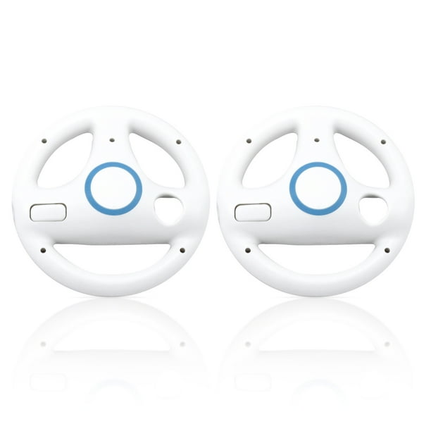 Steering Wheel For Nintendo Wii Motion Plus Remote Controller 2 Pack Ideal For Mario Kart Racing Driving Games White Walmart Com Walmart Com